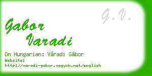 gabor varadi business card