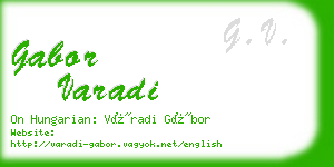 gabor varadi business card